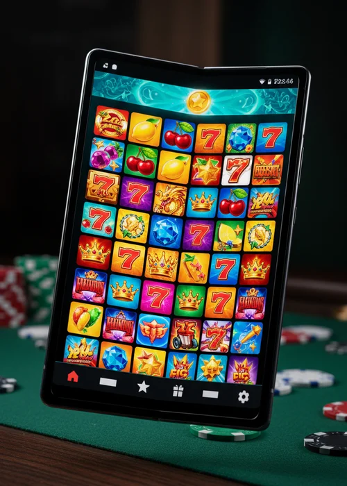 Oswin Casino homepage banner showcasing a variety of popular slot games and a welcoming bonus offer for players, including a vibrant user interface.
